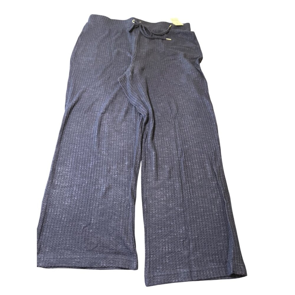 Mouj By Skinnygirl Womens Lounge Pants Navy Blue Drawstring Waist Size 1X NWT
